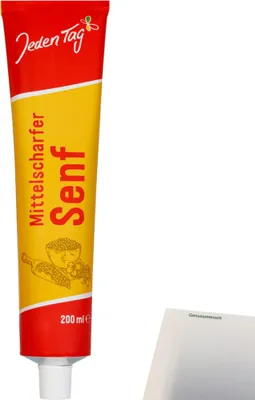 Produktbild von Jeden Tag Senf mittelscharf (200ml Tube) + usy Block