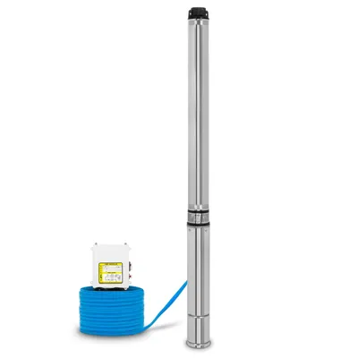 Immagine prodotto di Pompa per pozzi profondi EBERTH 4" Pompa per pozzi in acciaio inox, elettrica 2200W, diametro pompa 4 pollici (10cm), filettatura di collegamento 1 1/2 pollici