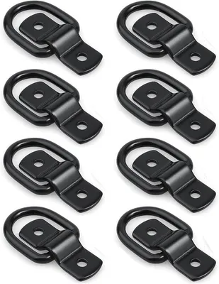 Immagine prodotto di 8 cinghie di sollevamento pesanti, con anelli a D neri, adatte per veicoli commerciali, rimorchi, camper, camion, SUV, imbarcazioni, ecc.