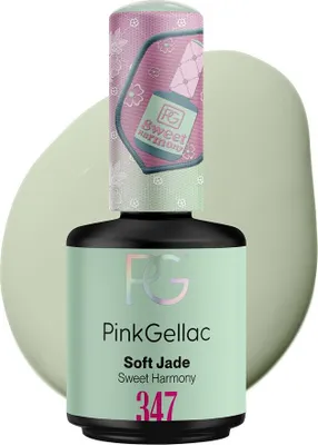 Produktbild von Pink Gellac - Shellac Nagellack 15 ml - Soft Jade Green Gellack - UV Nagellack