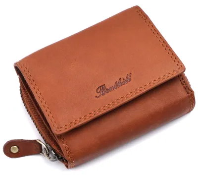 Produktbild von Benthill Kleine Geldbörse Leder RFID | Minibörse mit Münzfach & Scheinfach | Damen & Herren Mini Portemonnaie Echt Leder inkl. Geschenkbox