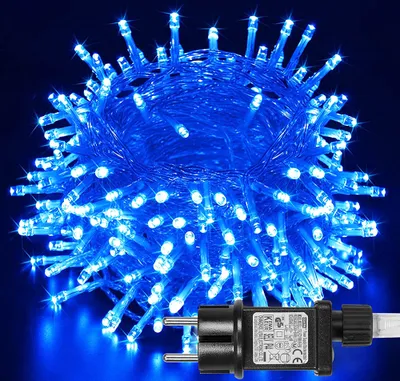 Produktbild von 20m 200 LEDs Lichterkette 8 Lichtmodi mit Timer Lichterketten für Innen Garten Hof Hochzeit Weihnachten Party, Blau