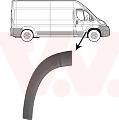 Produktbild von VAN WEZEL Zierleiste für die Tür Vorne Rechts Leiste für FIAT Ducato Kastenwagen (250, 290) 1651404