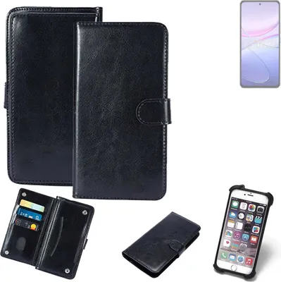 Produktbild von K-S-Trade 360° Hülle kompatibel mit Vivo V40 SE 4G schwarz Kunstleder Case BookCase WalletCase Kunstlederederhülle Handyhülle, Rundumschutz Bumper