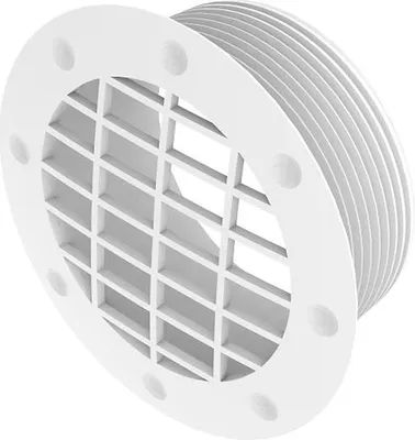Obrázok produktu pre Ventilačná mriežka pre vzduchové potrubie veľryby, 65 mm, biela