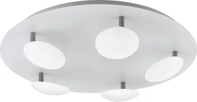 Produktbild von EGLO Deckenlampe Certino, Deckenleuchte, Stahl in weiss, nickel-matt, warmweiß