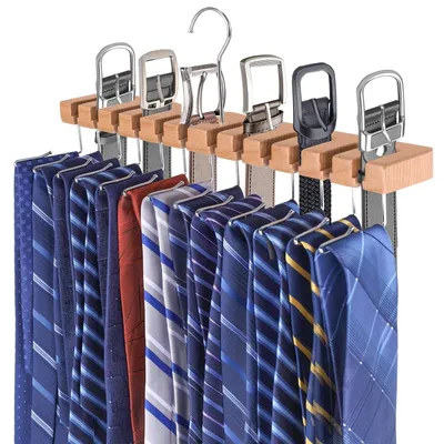 Immagine prodotto di Solidchoice - Appendiabiti per cravatte e cinture con 25 ganci