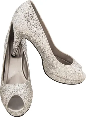Produktbild von Silberne Glitter Pumps für y Disco Party Kostüme Größe: L