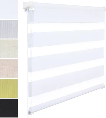 Produktbild von WOLTU Doppelrollo Klemmfix ohne Bohren für Fenster&Tür, 50x150cm (BxH) Weiß