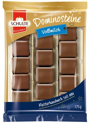 Zdjęcie produktu dla SCHULTE 7680 SCHULTE Dominosteine Vollmilch Pralinen 175,0 g