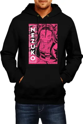 Immagine prodotto di Felpa con cappuccio da uomo Demon Anime Slayer Kimetsu No Yaiba Nezuko Kamado 14, Man M , Noir