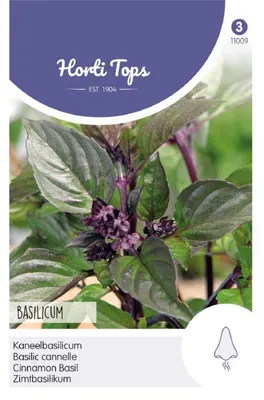 Produktbild von Horti Tops Basilikum Zimtaroma Kräutersamen - 1 Saatgutbeutel