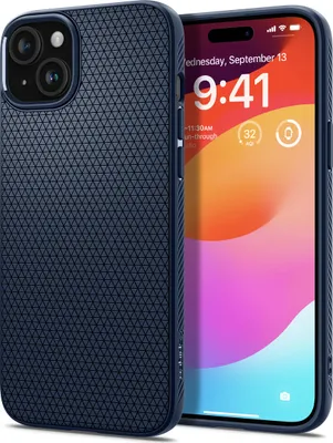 Produktbild von Spigen ACS06791, Cover, Apple, iPhone 15, 15,5 cm (6.1"), Navy