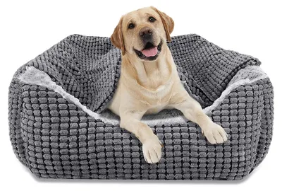 Produktbild von Hunde Bett für große Hunde - Abnehmbarer Bezug - Flauschig und waschbar