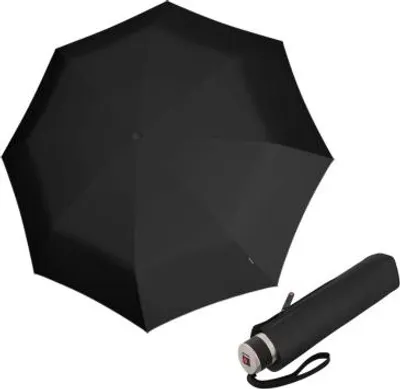 Obrázek produktu pro Knirps Knirps Chrome Matt Manual Black - elegantní skládací deštník