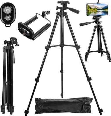 Image de Verk 04112 Trépied en aluminium 100 cm avec télécommande Bluetooth