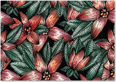 Produktbild von Tulup® Glas-Bild - 100 x 70 - Wandbild aus Glas - Wandkunst - Wandbild hinter gehärtetem Sicherheitsglas - Blumen & Pflanzen - Blumenmuster - Rot