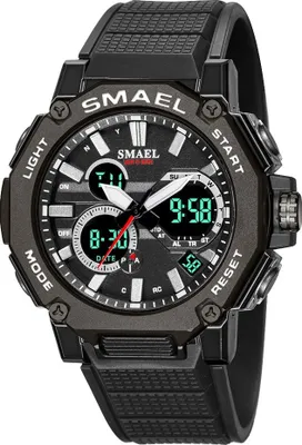 Zdjęcie produktu dla Zegarek SMAEL TR-14129 - Sportowy Czarny Zegarek Męski KP14129