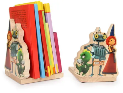Image de Serre-livres 'Chevalier rouille' (set de 2) en bois