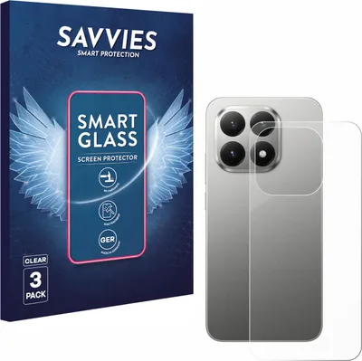 Produktbild von 3x Savvies Schutzglas Folie für Xiaomi 15T (Rückseite) 9H Panzer Schutzfolie Glas Displayschutz klar transparent