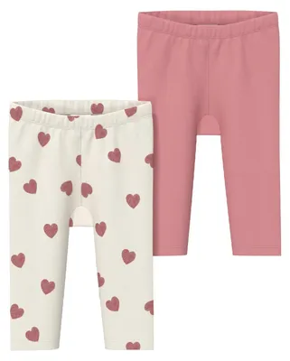 Produktbild von s.Oliver Junior Mädchen Leggings – Doppelpack, Rippware, Elastikbund