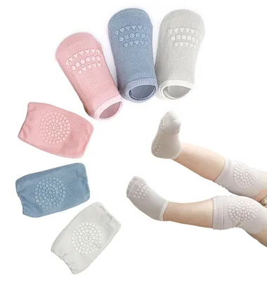 Productafbeelding van Kniebeschermers Baby - Antislip - 5 Paar - Uniseks - Elastisch - Comfortabel - Bescherming voor Kruipen - Kruipbeschermers