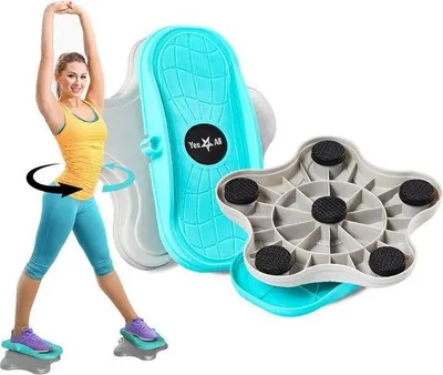 Obrázok produktu pre Šedo-modrý tréningový prístroj na chudnutie, Cardio Twister, posilňovač brušných svalov