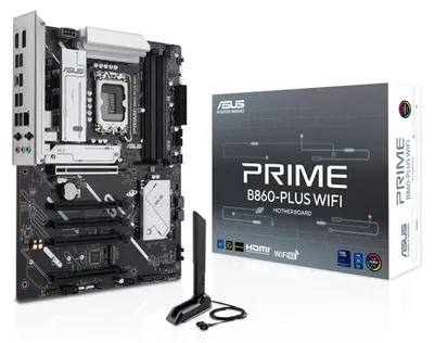 Produktbild von ASUS PRIME B860-PLUS WIFI, Intel, LGA 1851 (Socket V1), Intel Core Ultra (Series 2), LGA 1851, DDR5-SDRAM, 256 GB