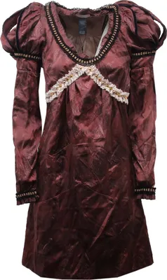 Produktbild von D1328 vestito donna CUSTO BARCELONA SLIM FIT marrone Kleid Seide Frau