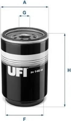 Produktbild von Kraftstofffilter UFI 24.146.00 für VOLVO FMX Filtereinsatz