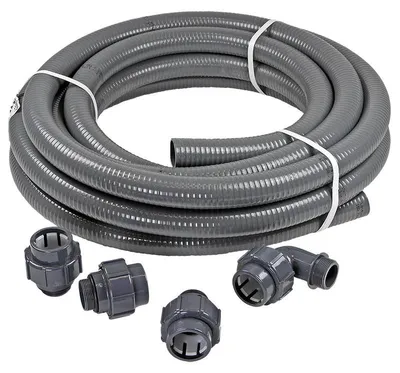 Produktbild von Anschluss-SET 12m FlexFit flexibler PVC Druckschlauch Ø 50mm + Fittinge