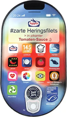 Produktbild von APPEL MSC Heringsfilets in pikanter Tomaten-Sauce, Jubiläumsdose 200g