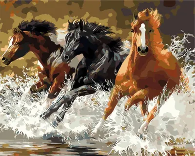 Imagen del producto de Pintura por números: Caballos