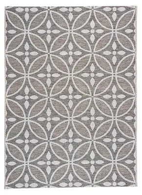Image de Volero - Tapis d'Extérieur - Motif Été Gris - 200x290cm