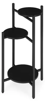 Obrázek produktu pro ModernHome ME-ATS22 Stojan na květiny 80 cm, 3 police, černý