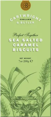 Produktbild von Salted Caramel Biscuits, Gebäck mit gesalzenem Karamell, 200 g, Cartwright & Butler, England