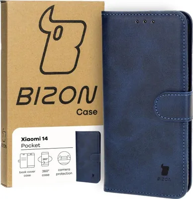 Produktbild von Bizon Case Pocket Flip-Case für Xiaomi 14, Marineblau