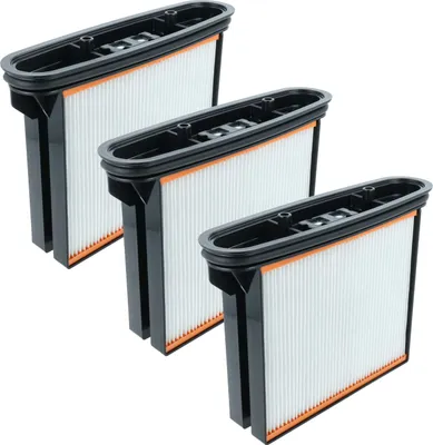 Produktbild von vhbw 3x Flachfaltenfilter H11 kompatibel mit Bosch GAS 25 L SFC, 50, 25, 50 M Industriestaubsauger Nass-/Trockensauger Staubsauger