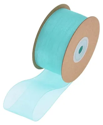 Organza-Band, 3,8 cm x 22 m, Tiffanyblau, 1 Rolle