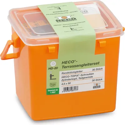 Image de Kit terrasse Heco, petit 30 pièces de bordure + vis 48717