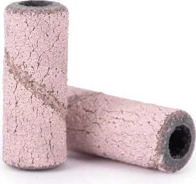 Produktbild von Maniküre- und Pedikürekappen, Mandrells, Schleifpads, Mini-Zylinder, 3 mm, Körnung Nr. 240, rosa, 50 Stk.