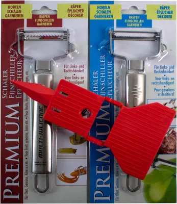 Immagine prodotto di Set economico di sbucciatori e tagliatori a julienne con piastra affettatrice Lama seghettata