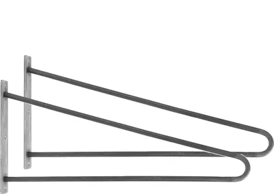 Immagine prodotto di Natural Goods Berlin HAIRPIN supporto da tavolo, supporto da parete, console da tavolo, scrivania, industriale, 2 pezzi