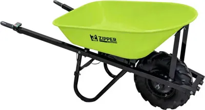 Zdjęcie produktu dla Zipper ZI-EWB200S, Zmotoryzowane taczki, 1 szt., Czarny, Zielony, 260 kg, 1480 mm, 640 mm