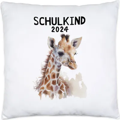 Produktbild von Schulkind 2024 Giraffe Kissen Inkl. Füllung 1. Schultag Nichte Neffe Patenkind Schulanfang Schuleinführung