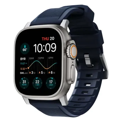 Produktbild von Nomad NM01296485, Band, Smartwatch, Blau, Apple, Watch 49mm, 46mm, 45mm, 44mm, and 42mm (Ultra 1-3, Series 1-11, and SE), Gummi