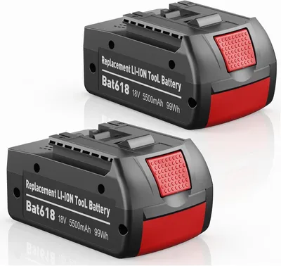 2er-Pack 18V 5500mAh Ersatzakku für Bosch-Werkzeuge