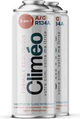 Obrázek produktu pro Climeo 3v1 2x400ml - Ekologické chladivo + těsnicí prostředek R134a/R12 | Nezávislý servis klimatizací