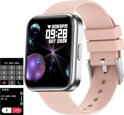 Obrázok produktu pre Smartwatch muži/ženy 1,69 palcový dotykový displej s monitorom krvného tlaku kalórií hudba krokomer srdcová frekvencia analýza spánku pre Android iOS