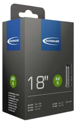 Produktbild von SCHWALBE Compact 18" Kinder Fahrrad Schlauch AV5 schwarz